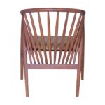 Uchiwa Solid Wood Arm Cum Dining Chair In Teak Finish - Image 3